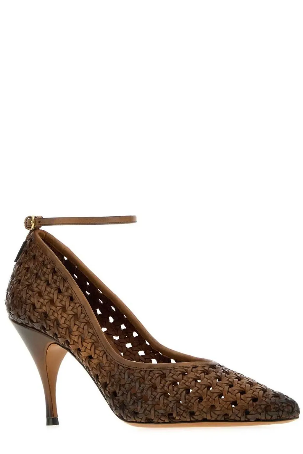 Miu Miu Pointed-Toe Woven Pumps