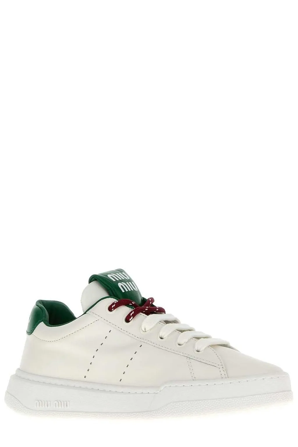 Miu Miu Round-Toe Lace-Up Sneakers