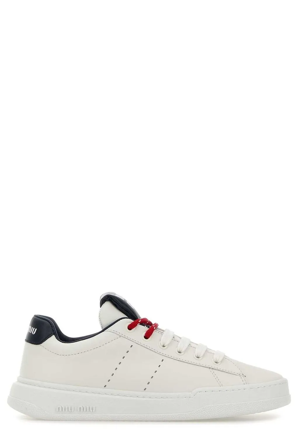 Miu Miu Round-Toe Lace-Up Sneakers