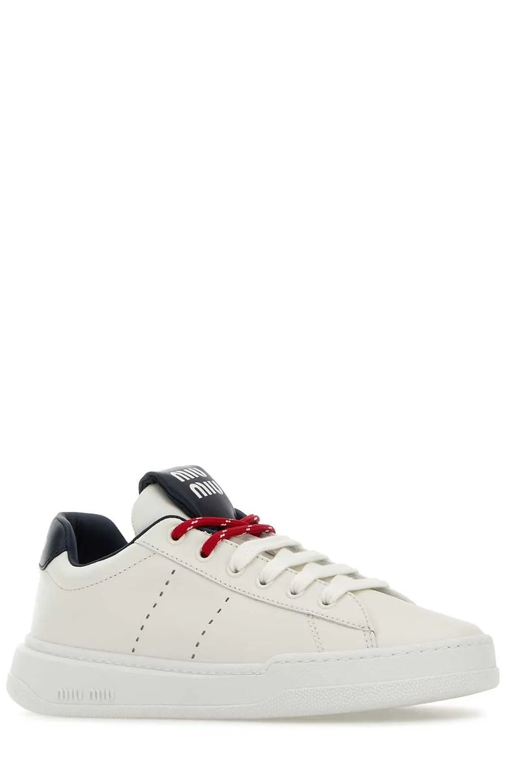 Miu Miu Round-Toe Lace-Up Sneakers