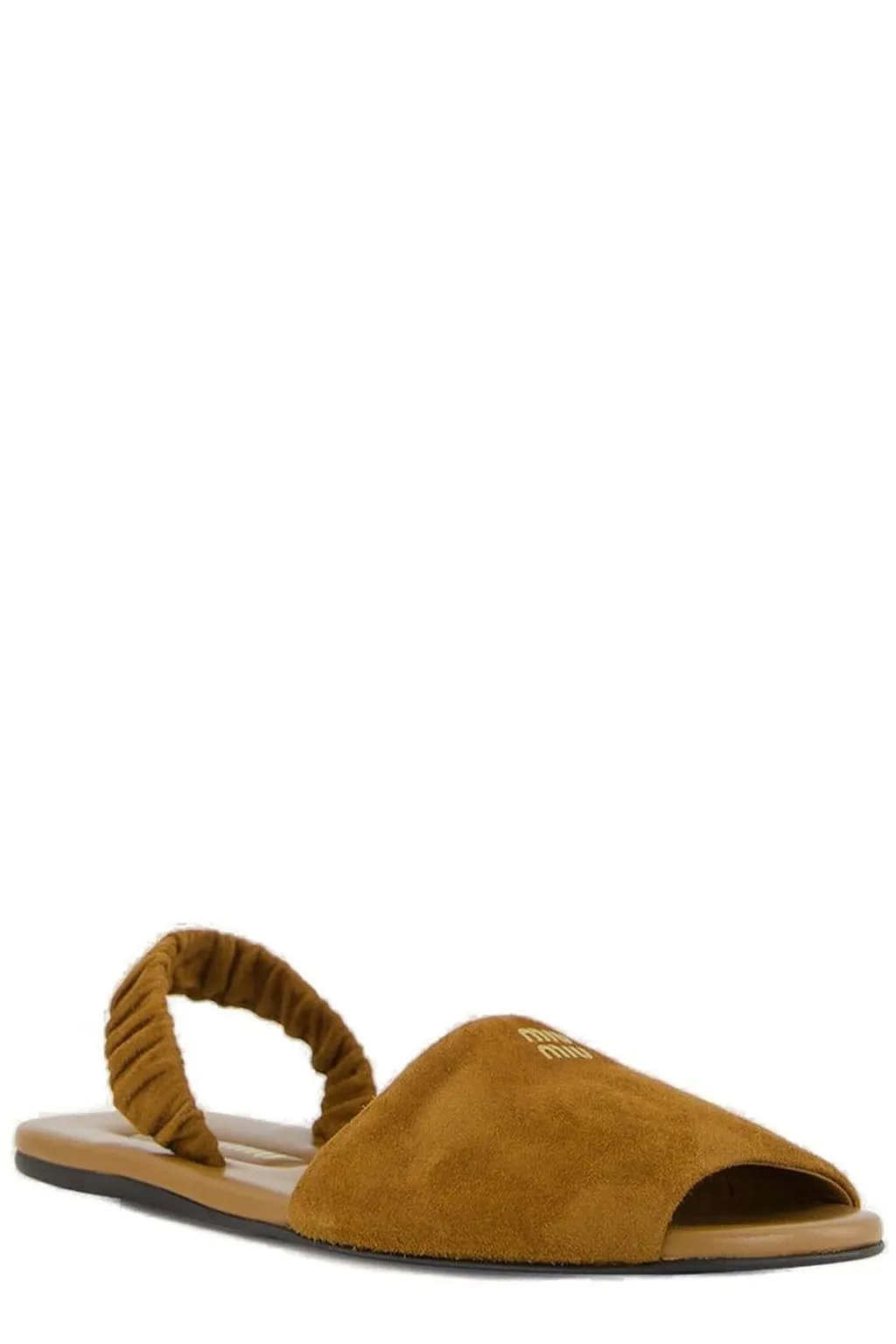Miu Miu Ruched Flat Sandals