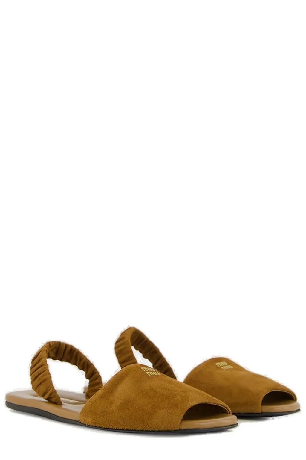 Miu Miu Ruched Flat Sandals