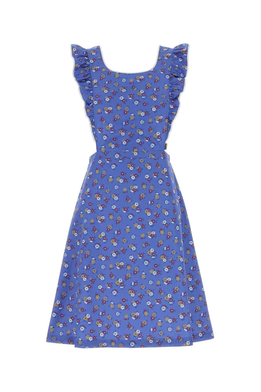 Miu Miu Ruffled Printed Poplin Dress