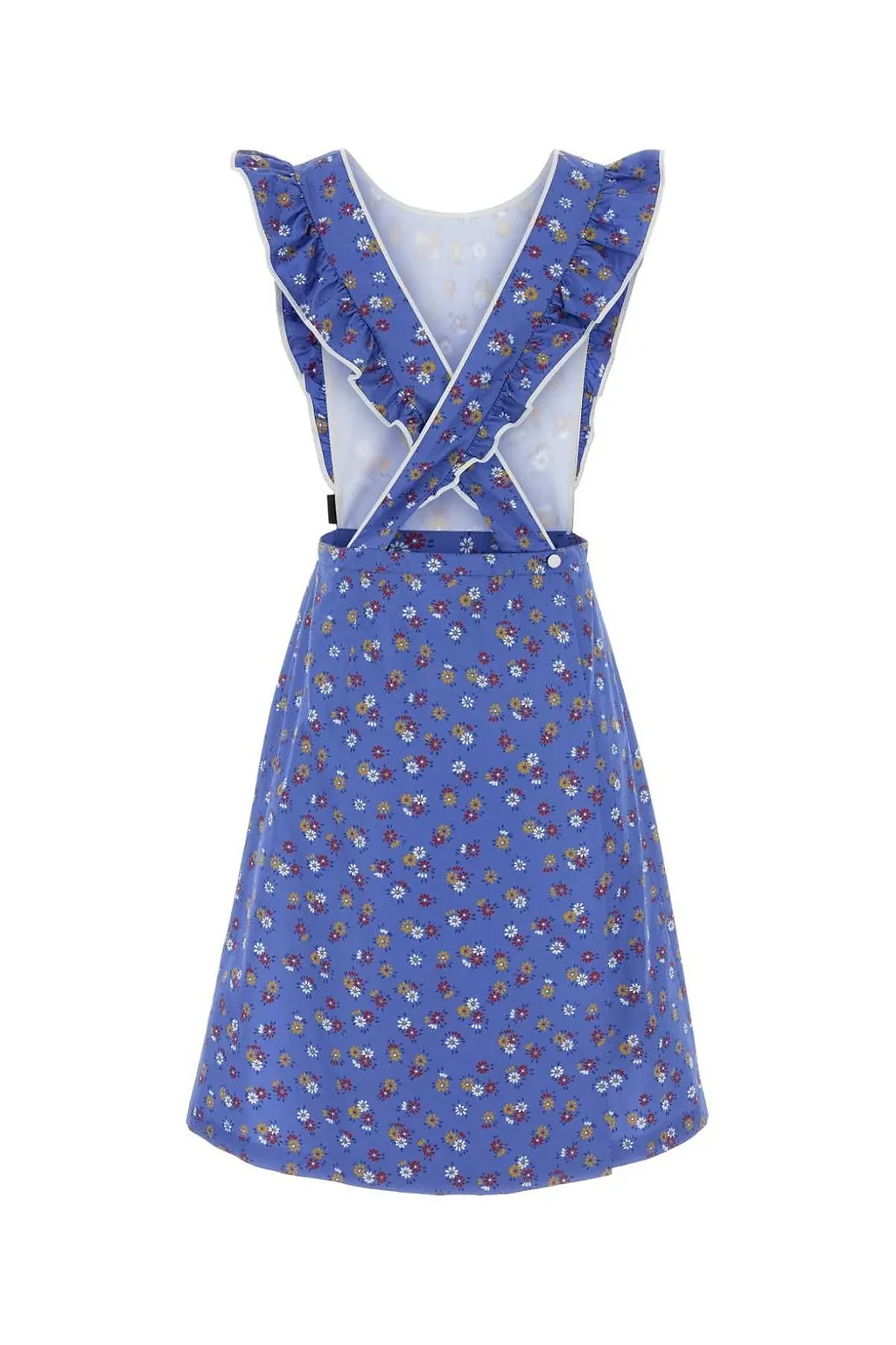 Miu Miu Ruffled Printed Poplin Dress