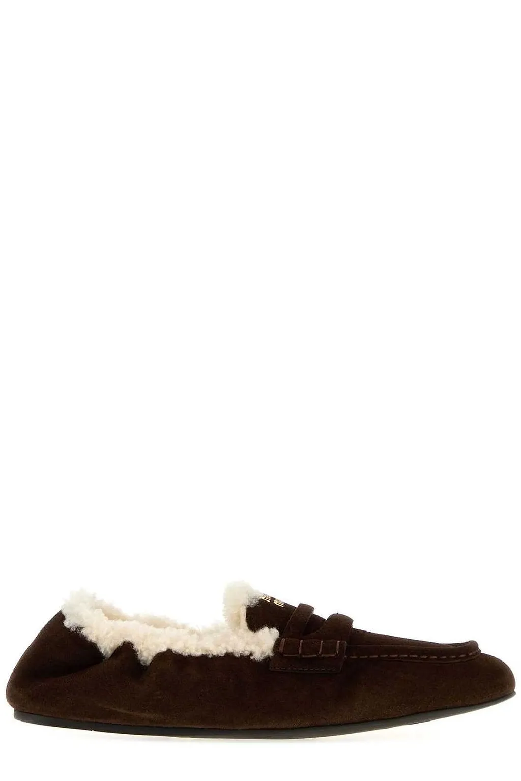 Miu Miu Shearling Trim Loafers