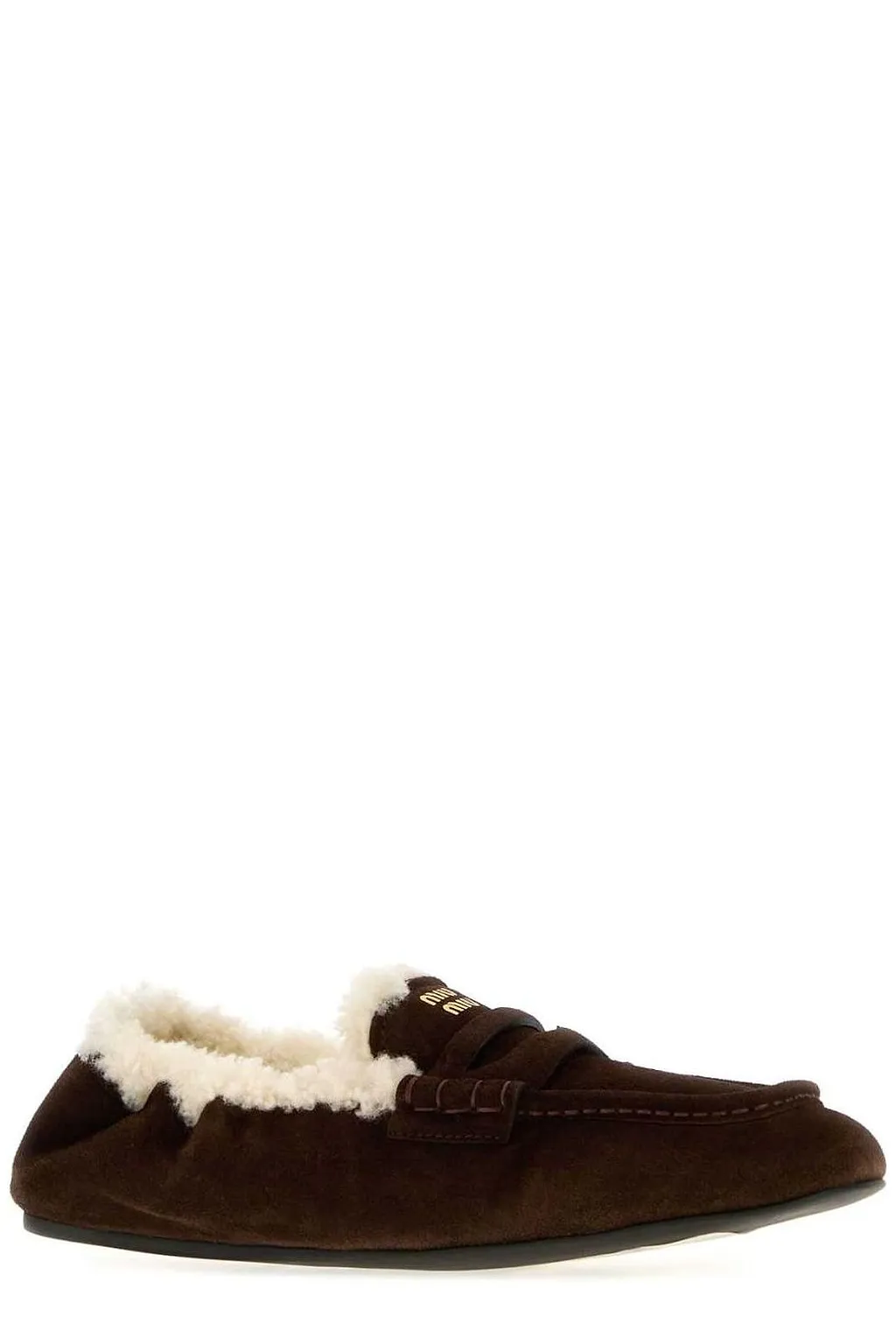 Miu Miu Shearling Trim Loafers
