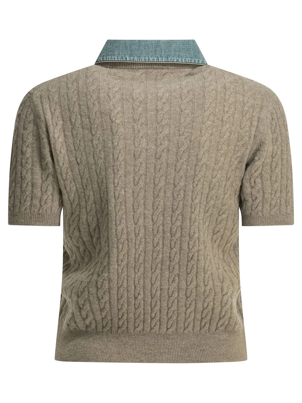 Miu Miu Short-Sleeved Knitted Polo Shirt