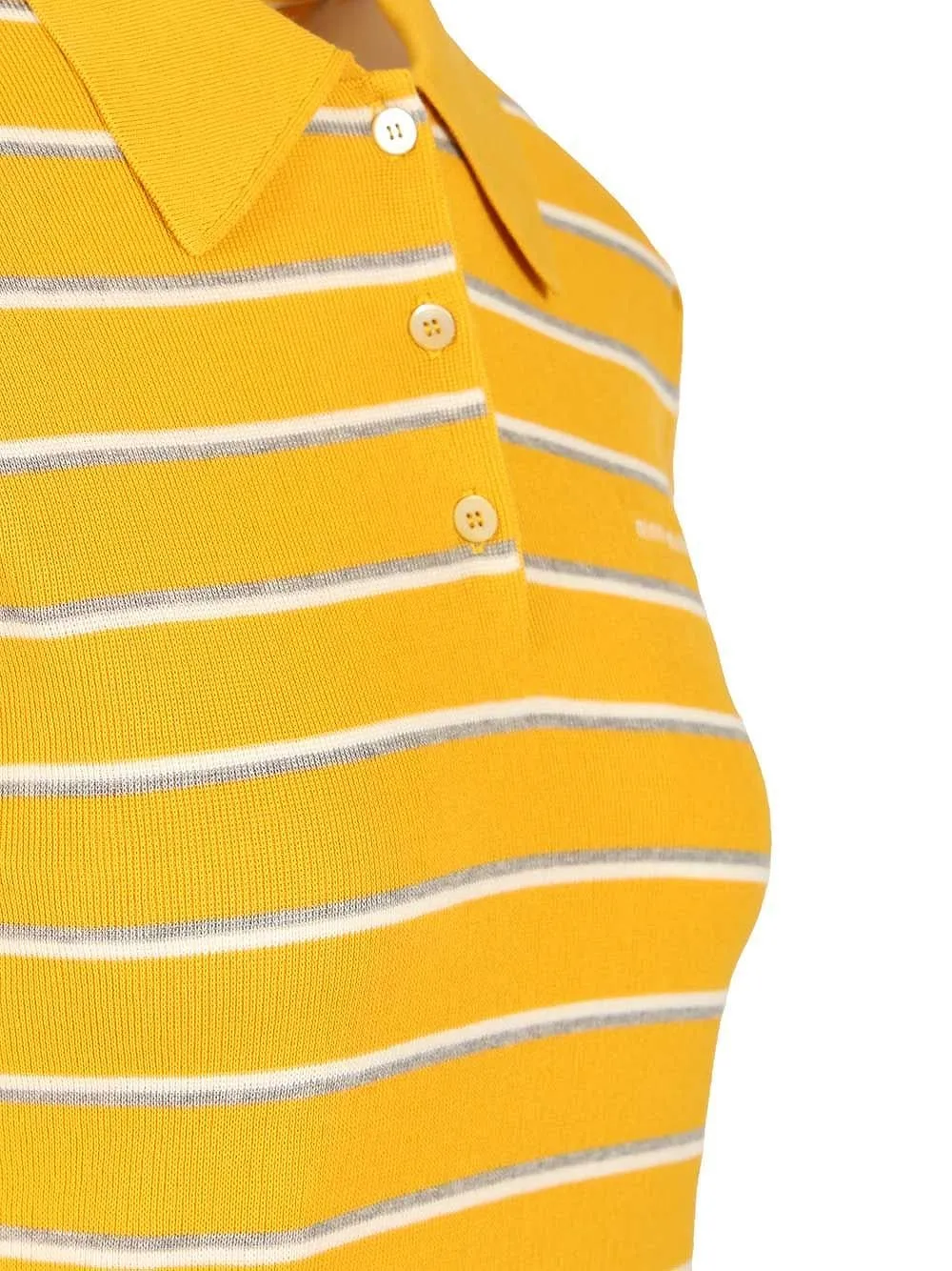 Miu Miu Short-Sleeved Striped Knitted Polo Shirt