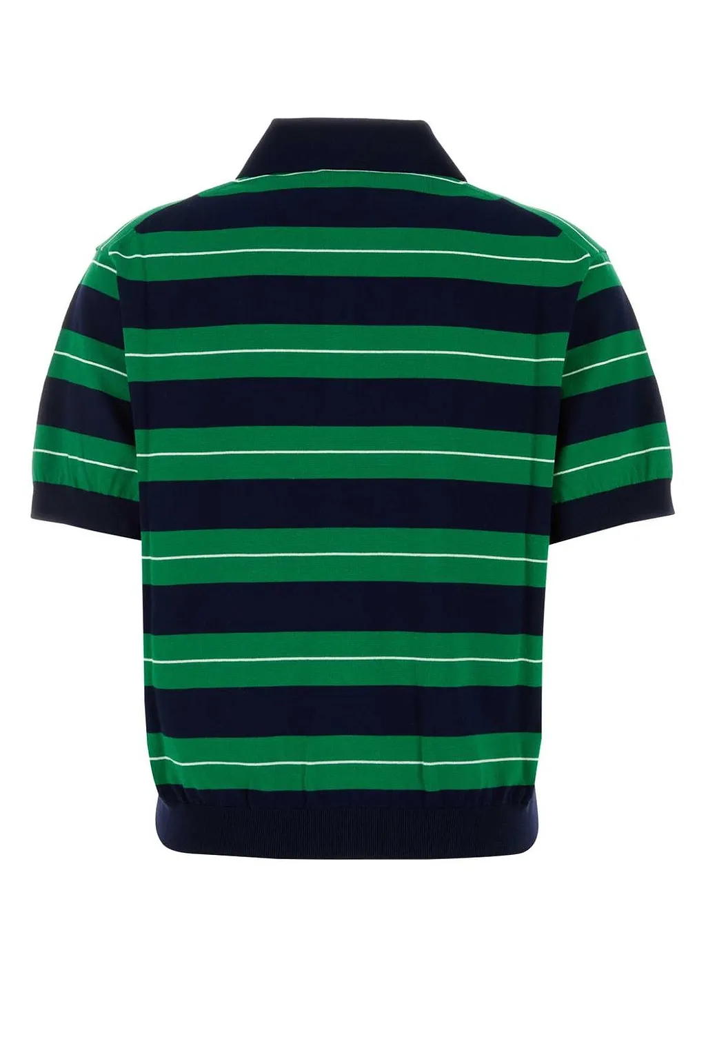 Miu Miu Short-Sleeved Striped Polo Shirt