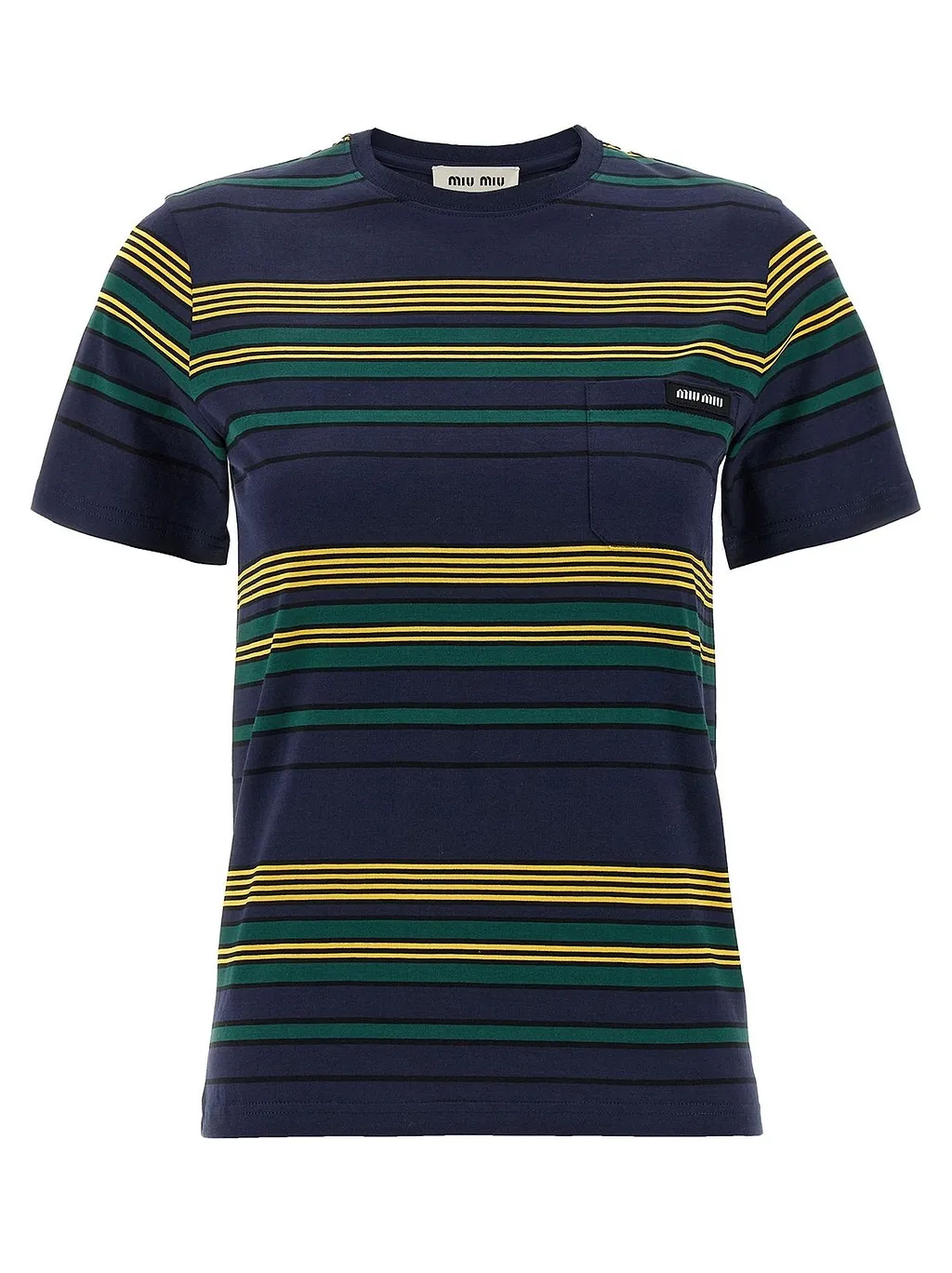 Miu Miu Striped Crewneck T-Shirt