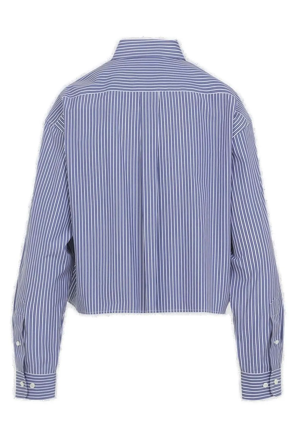 Miu Miu Striped Cropped Shirt