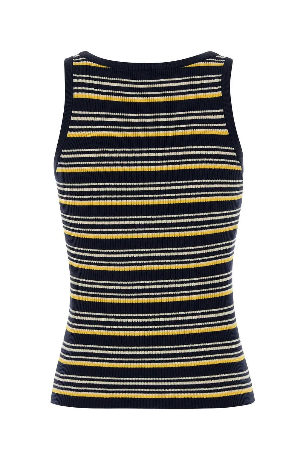 Miu Miu Striped Ribbed Vest