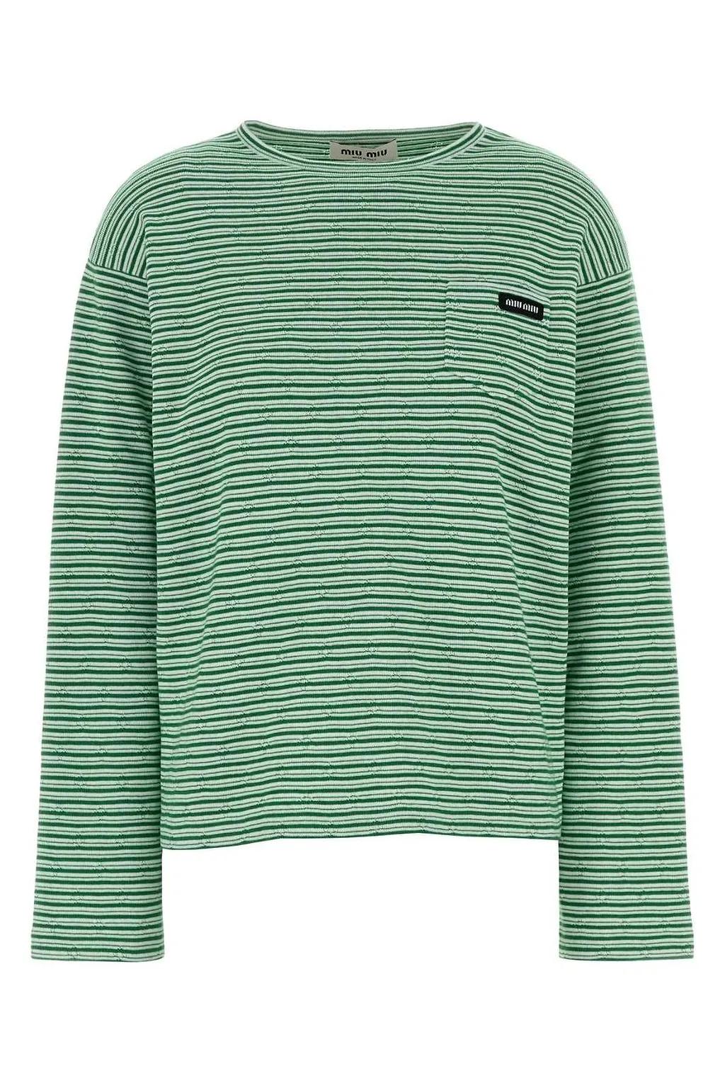 Miu Miu Striped Pocket Knitted Top