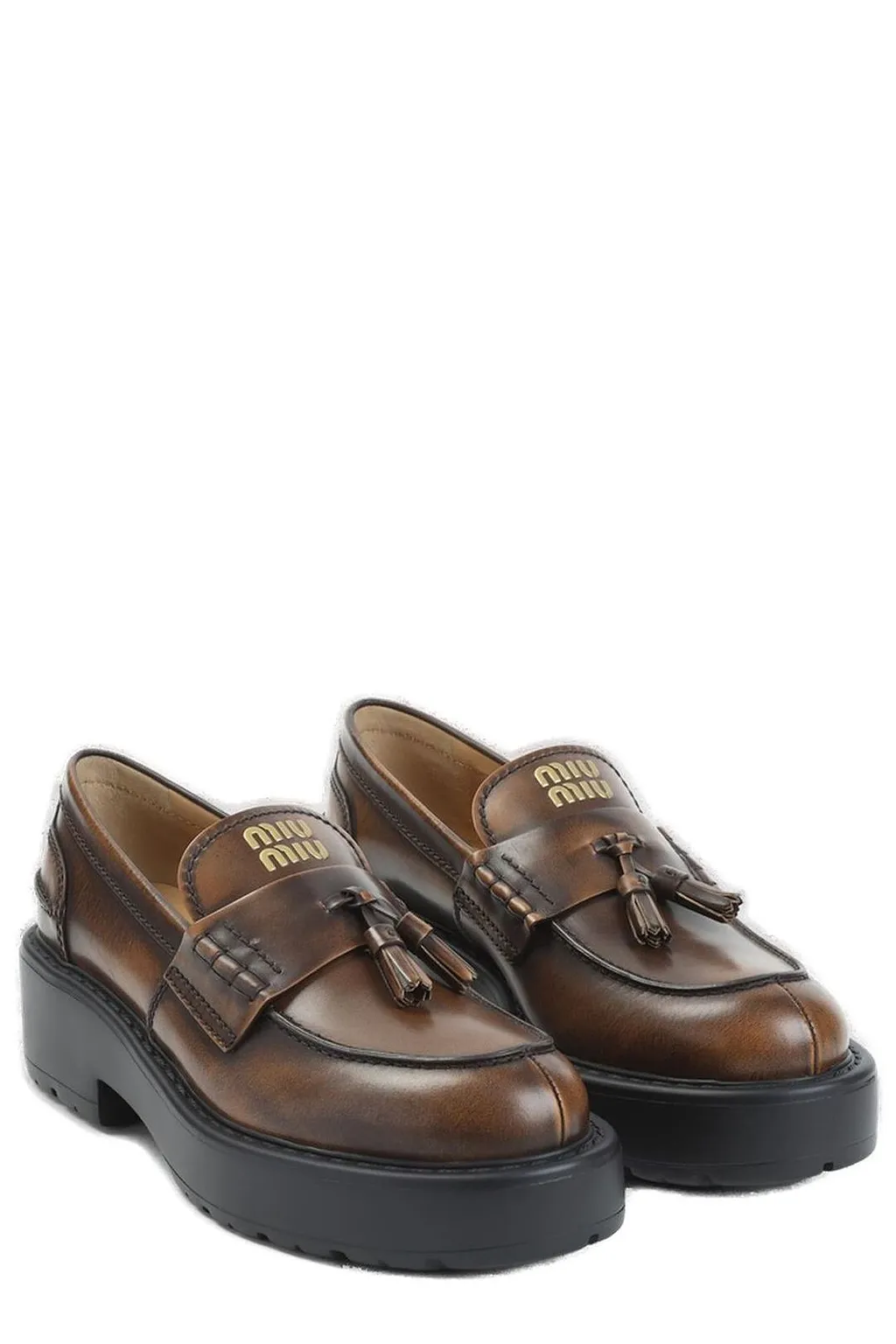 Miu Miu Tassel-Detailed Slip-On Loafers