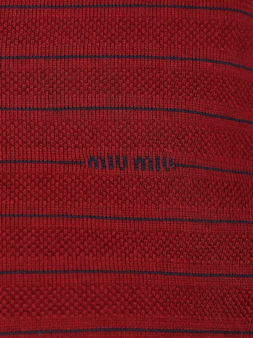 Miu Miu Textured V-Neck Knitted Jumper