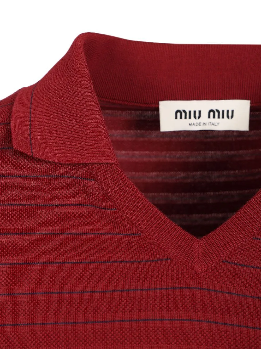 Miu Miu Textured V-Neck Knitted Jumper