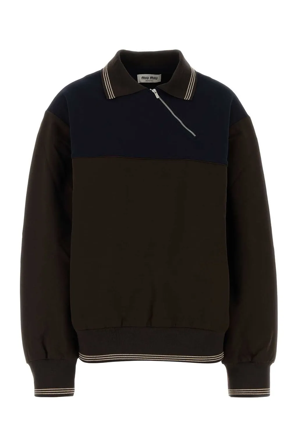 Miu Miu Two-Toned Polo Sweatshirt