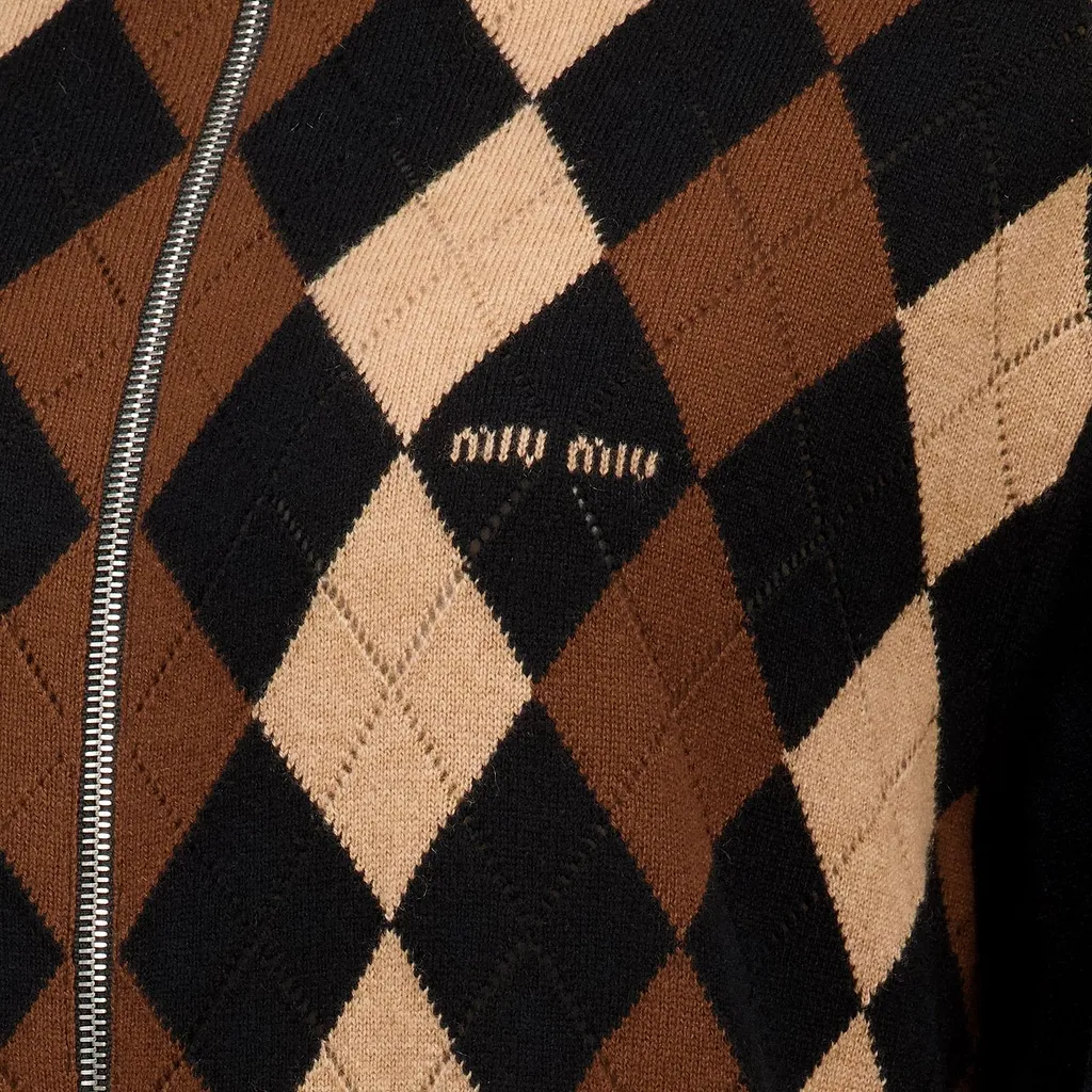 Miu Miu Turtleneck Zipped Cardigan