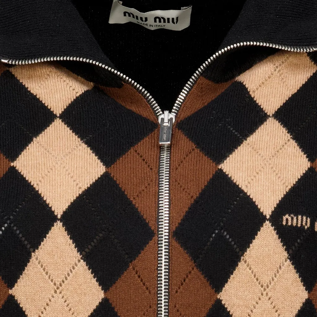 Miu Miu Turtleneck Zipped Cardigan
