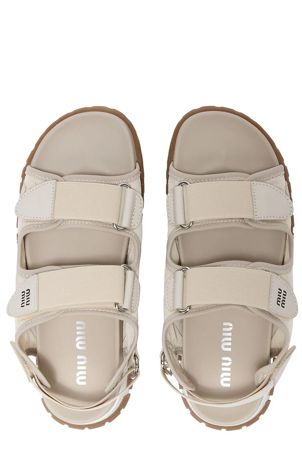 Miu Miu Tyre Technical Strap Flat Sandals