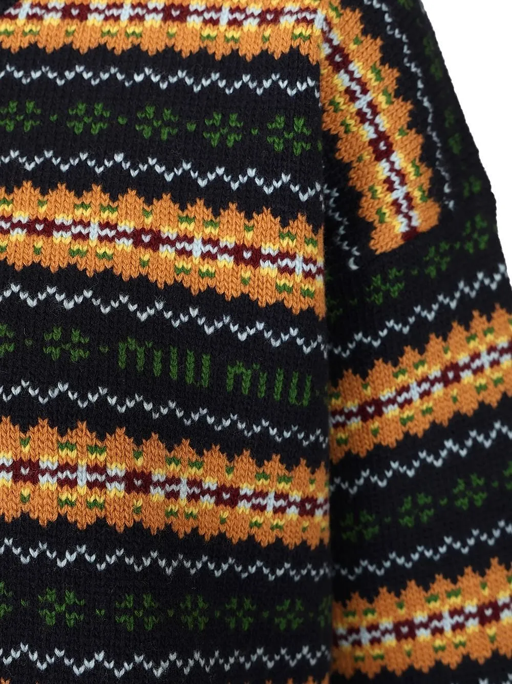 Miu Miu V-Neck Cropped Jumper