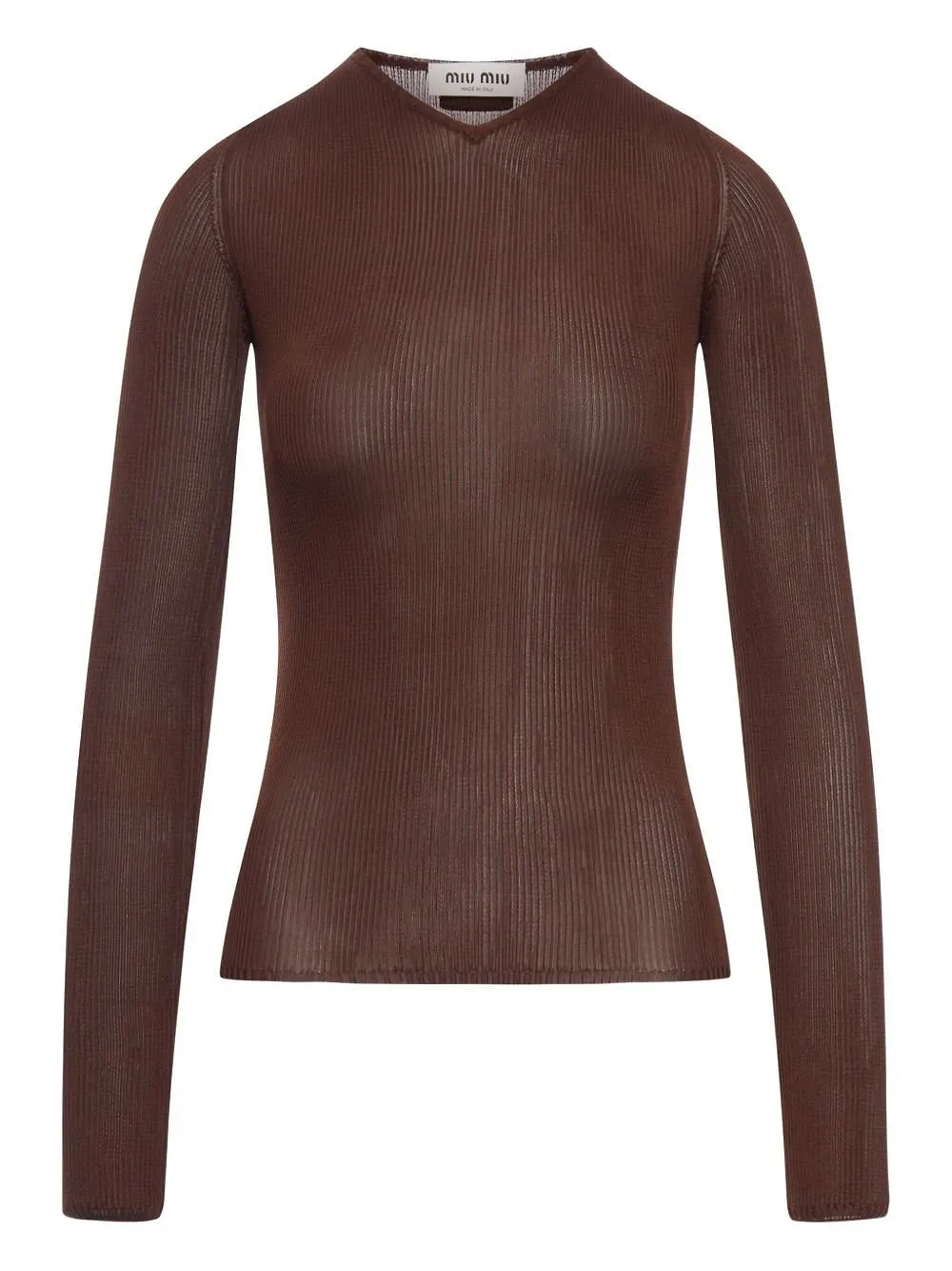 Miu Miu V-Neck Ribbed Jumper