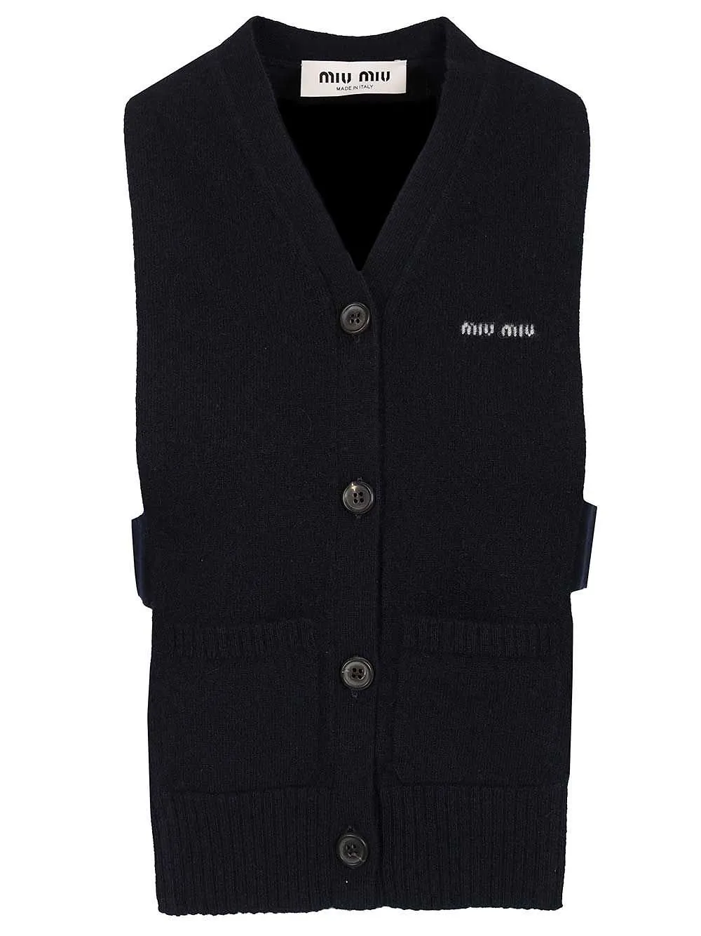 Miu Miu V-Neck Sleeveless Cardigan