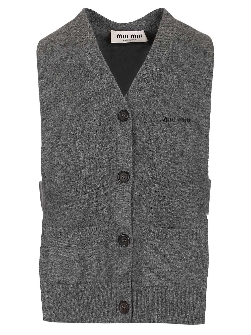Miu Miu V-Neck Sleeveless Cardigan