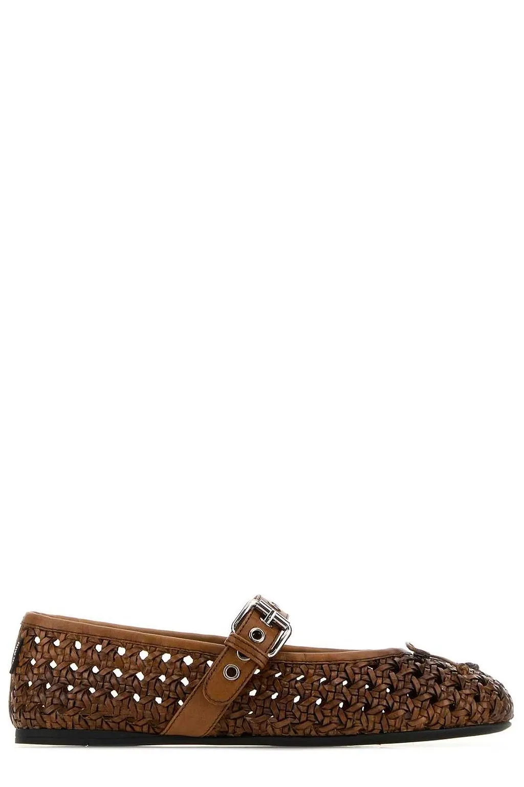 Miu Miu Woven Strap Ballet Flats