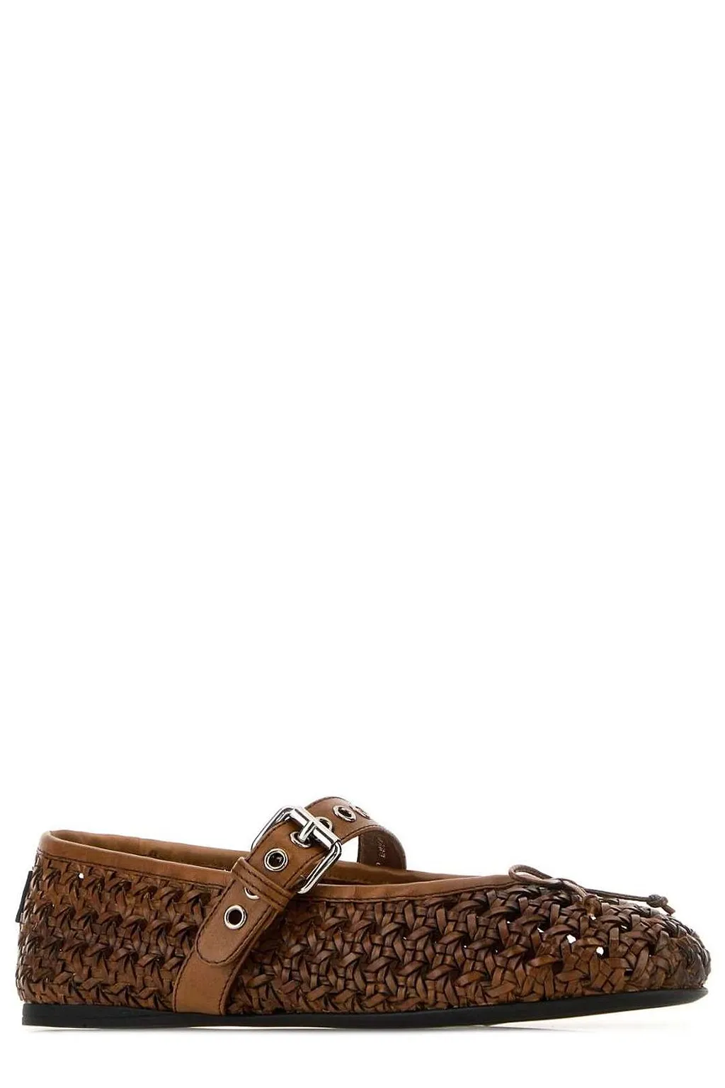Miu Miu Woven Strap Ballet Flats