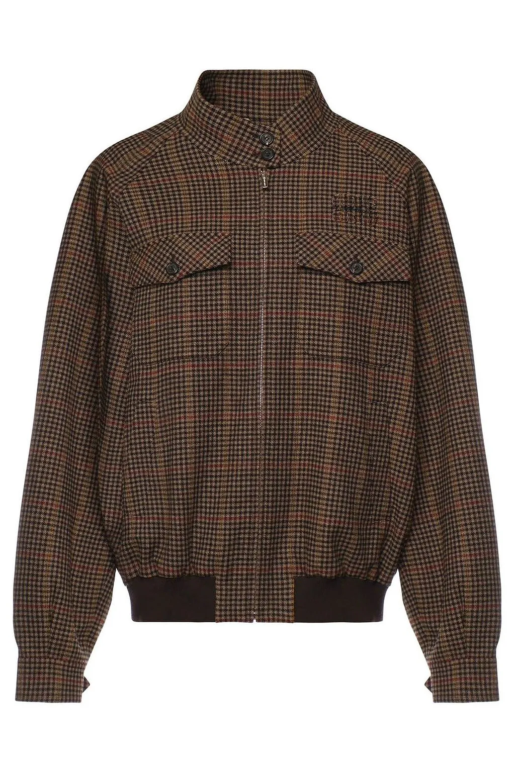 Miu Miu Zip-Up Checked Jacket