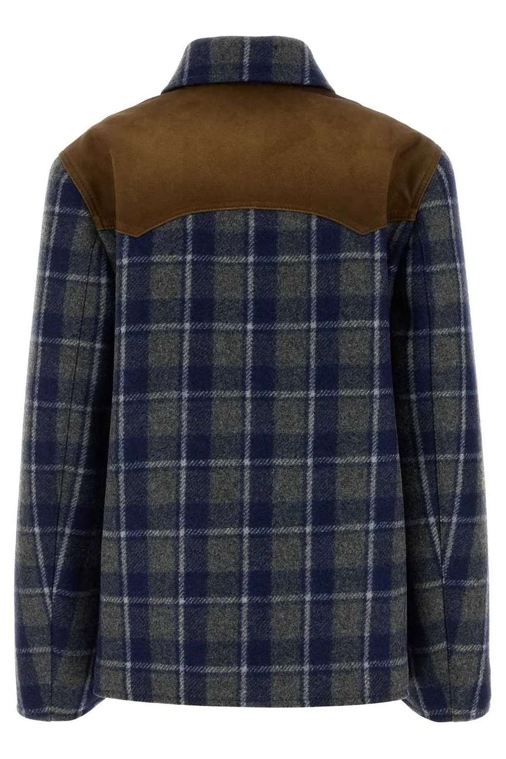 Miu Miu Zip-Up Checked Jacket