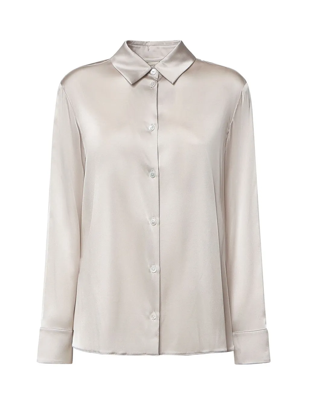 Mm By Max Mara Satin Long-Sleeve Shirt
