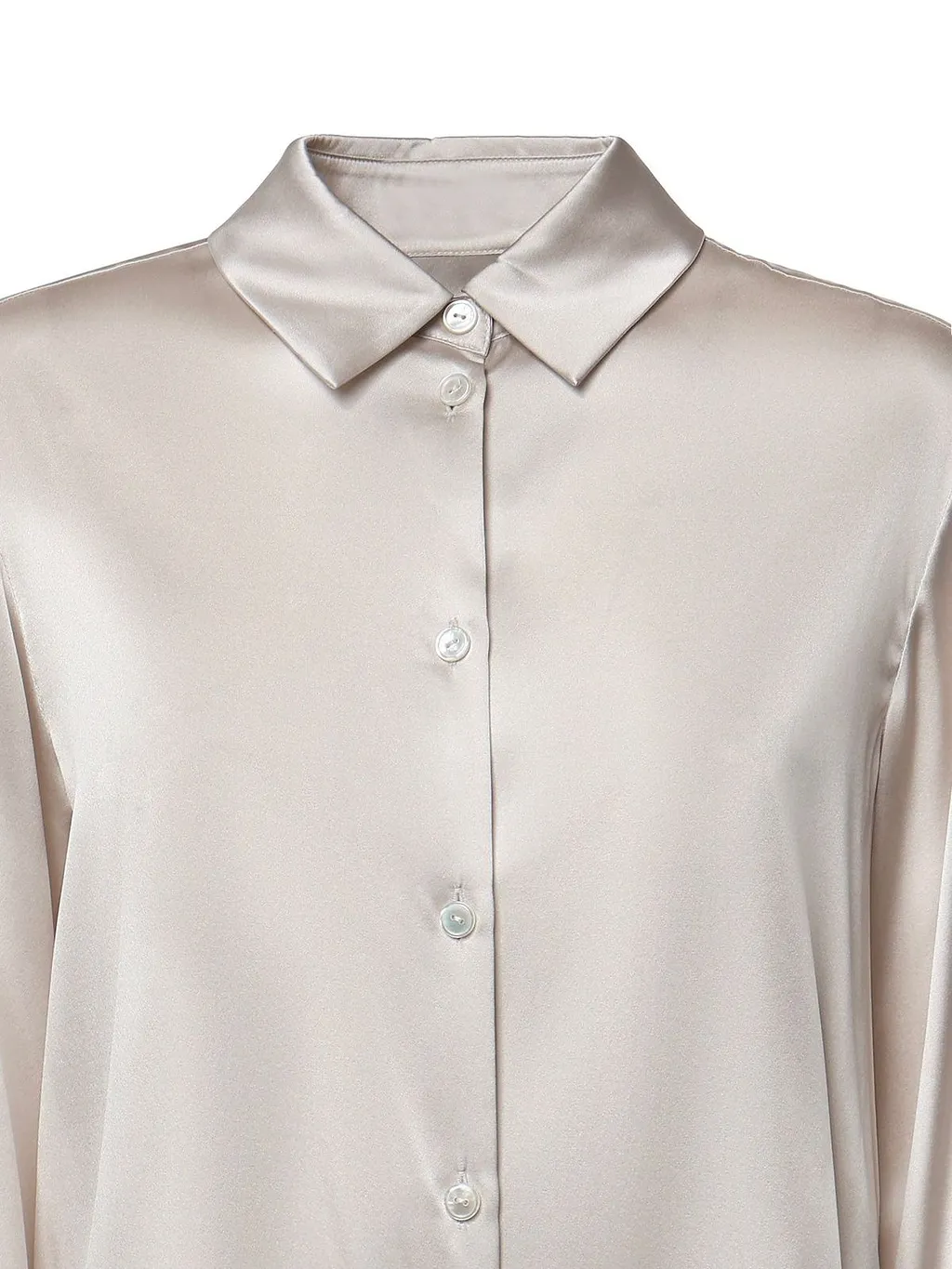 Mm By Max Mara Satin Long-Sleeve Shirt