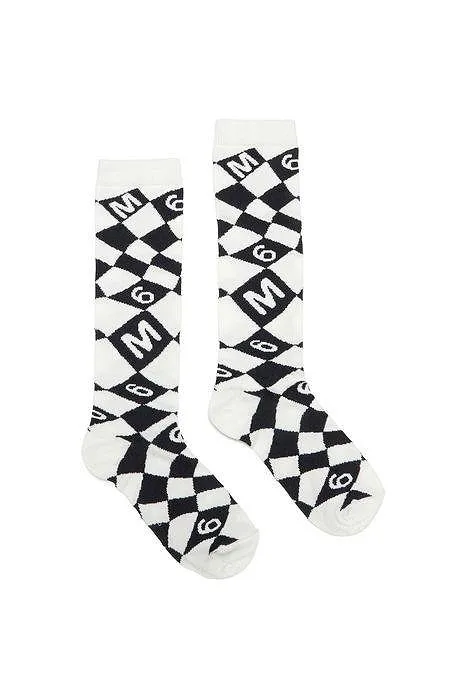 Mm6 Maison Margiela Kids Checked Socks