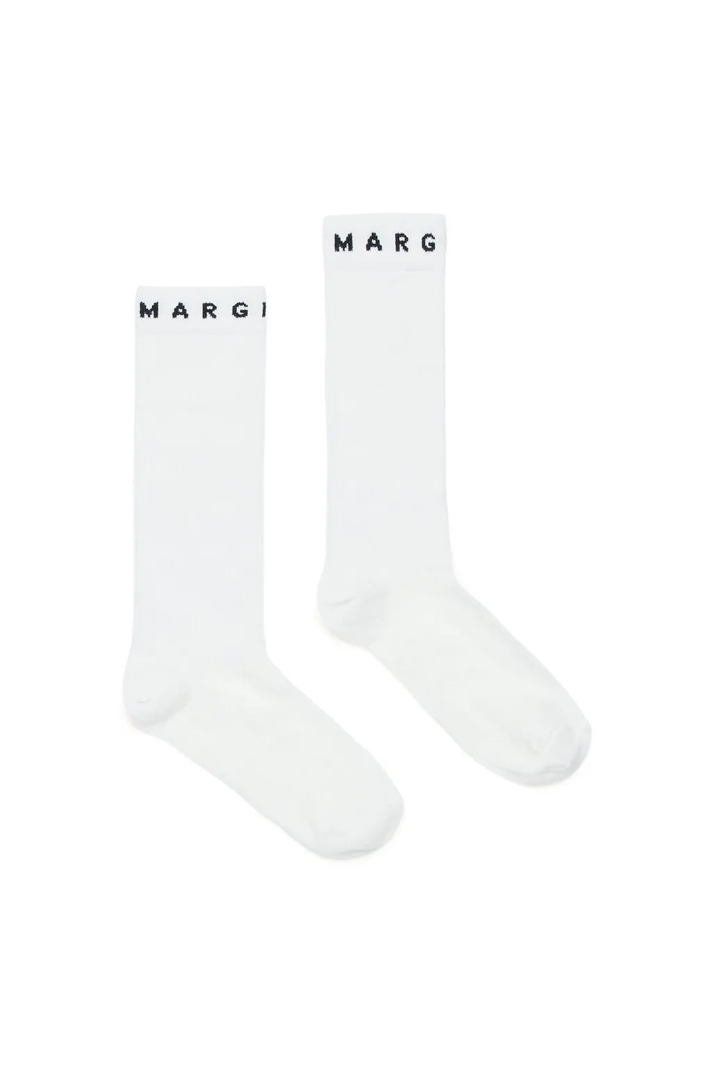 Mm6 Maison Margiela Kids Logo-Intarsia Ribbed Socks