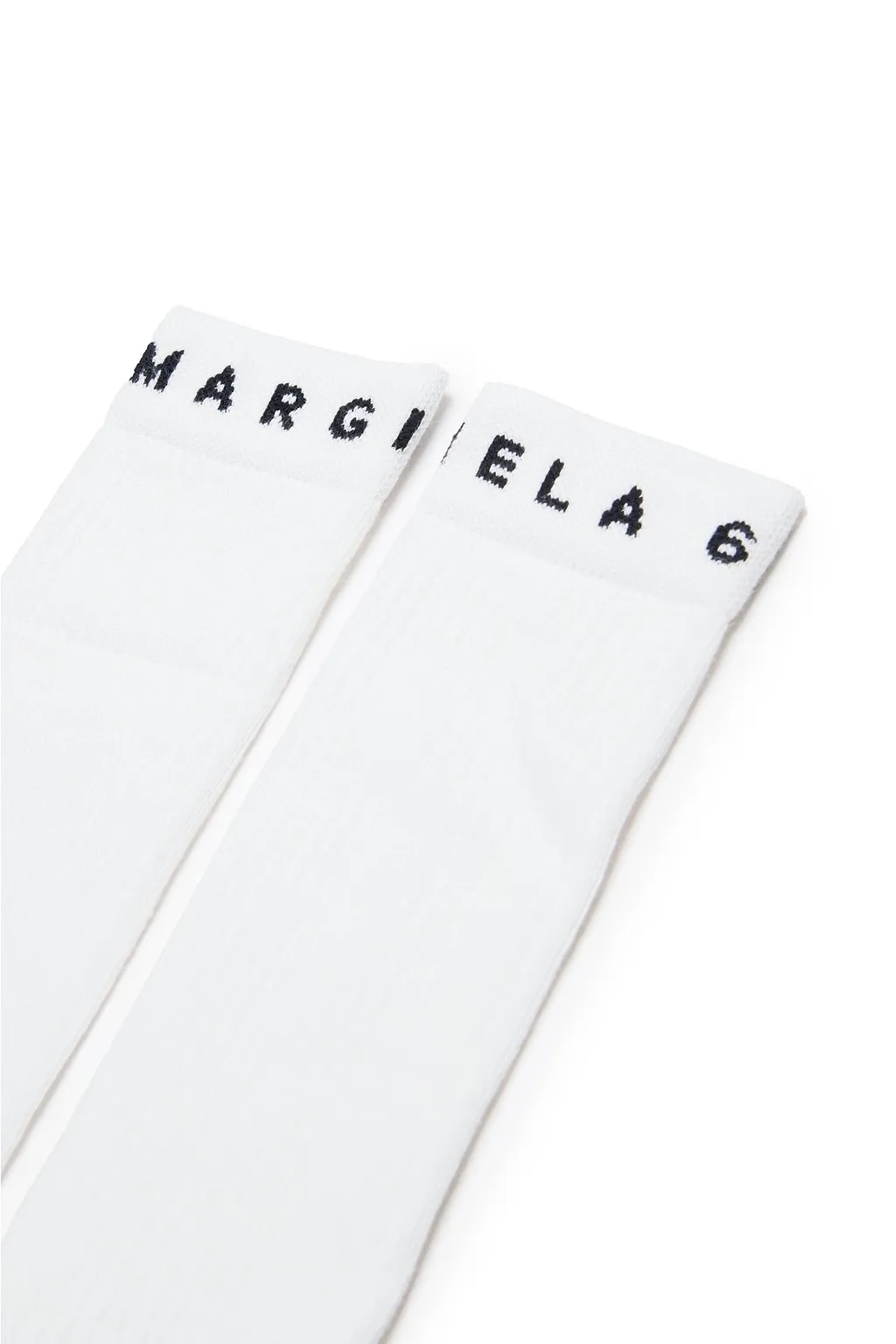 Mm6 Maison Margiela Kids Logo-Intarsia Ribbed Socks