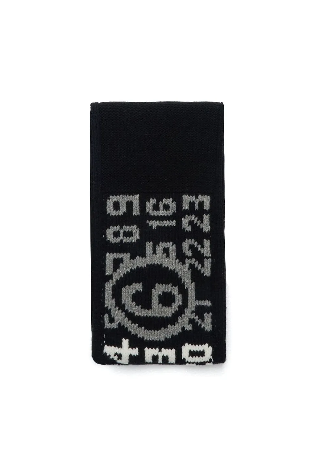 Mm6 Maison Margiela Kids Numbers Knitted Fringed Scarf