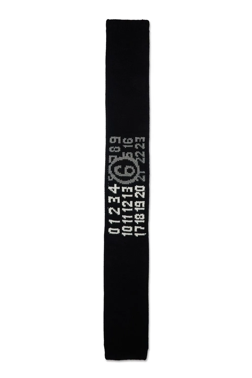Mm6 Maison Margiela Kids Numbers Knitted Fringed Scarf