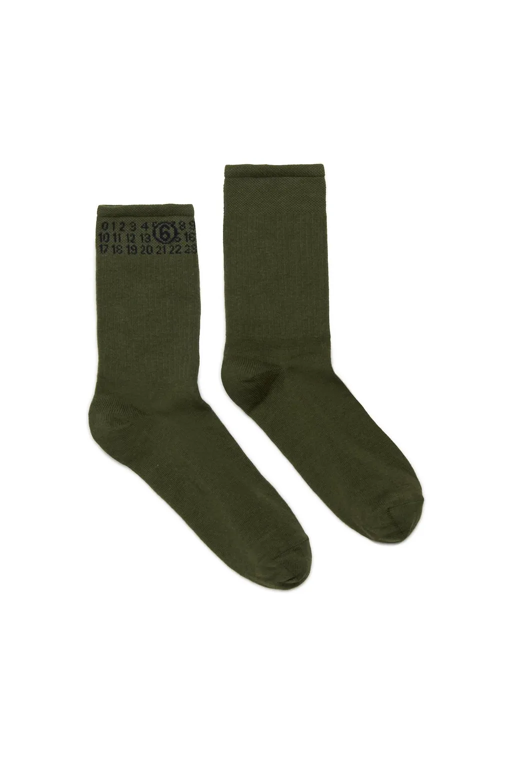 Mm6 Maison Margiela Kids Numeric Logo Intarsia Socks