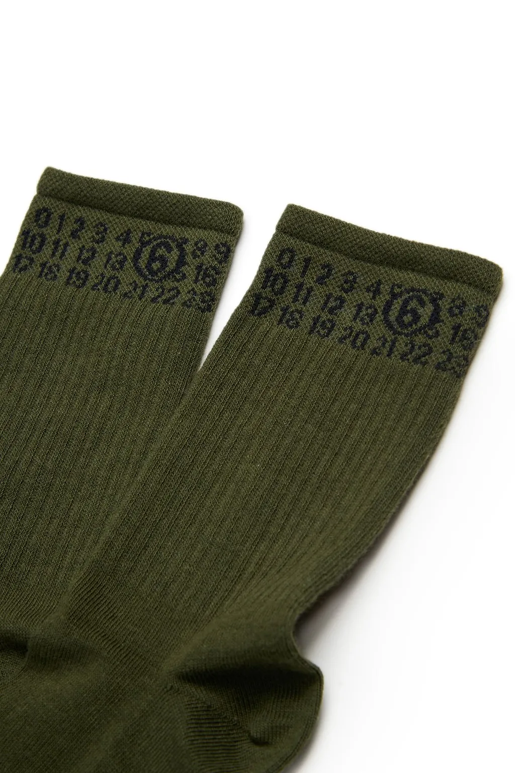 Mm6 Maison Margiela Kids Numeric Logo Intarsia Socks