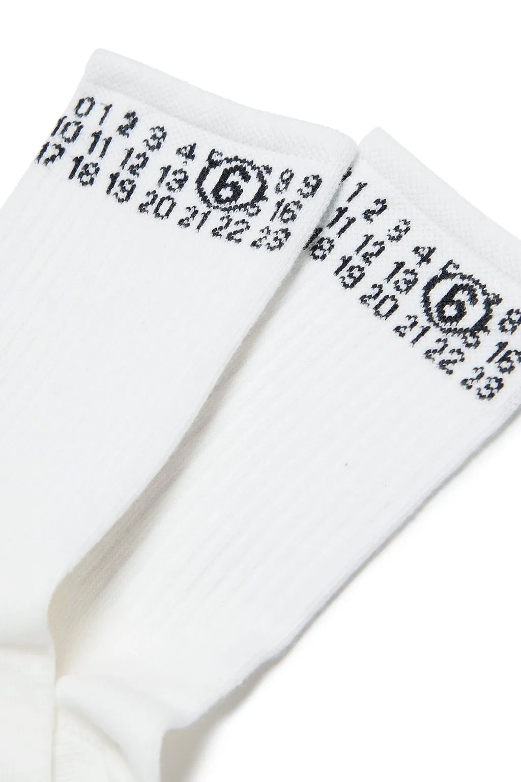 Mm6 Maison Margiela Kids Numeric Logo Intarsia Socks