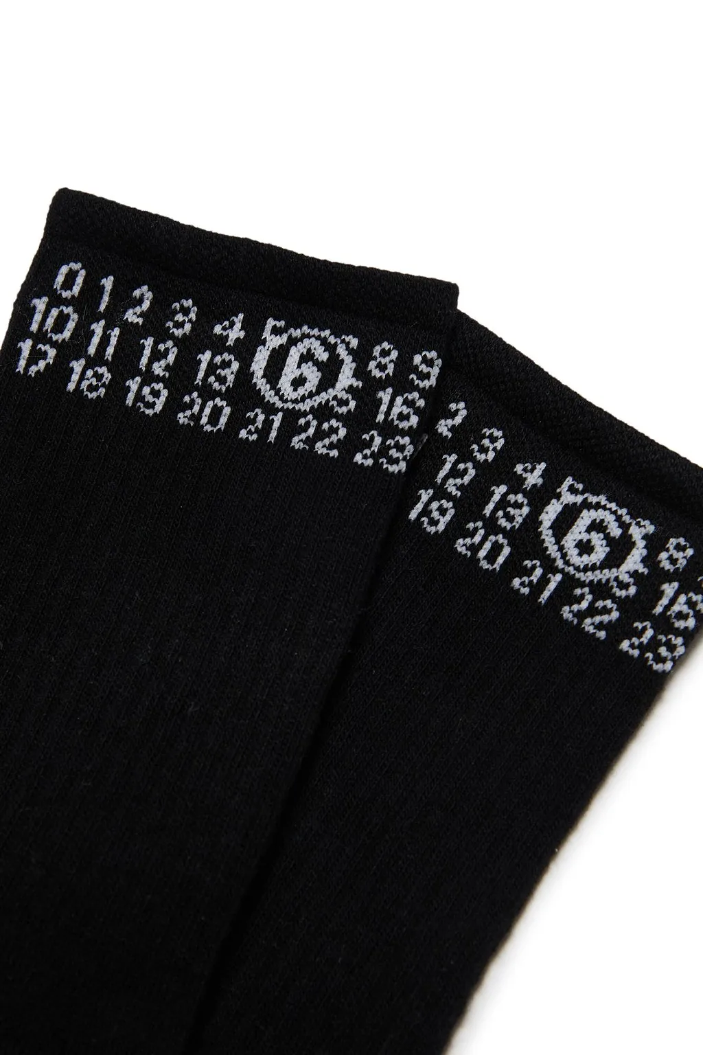 Mm6 Maison Margiela Kids Numeric Logo Intarsia Socks