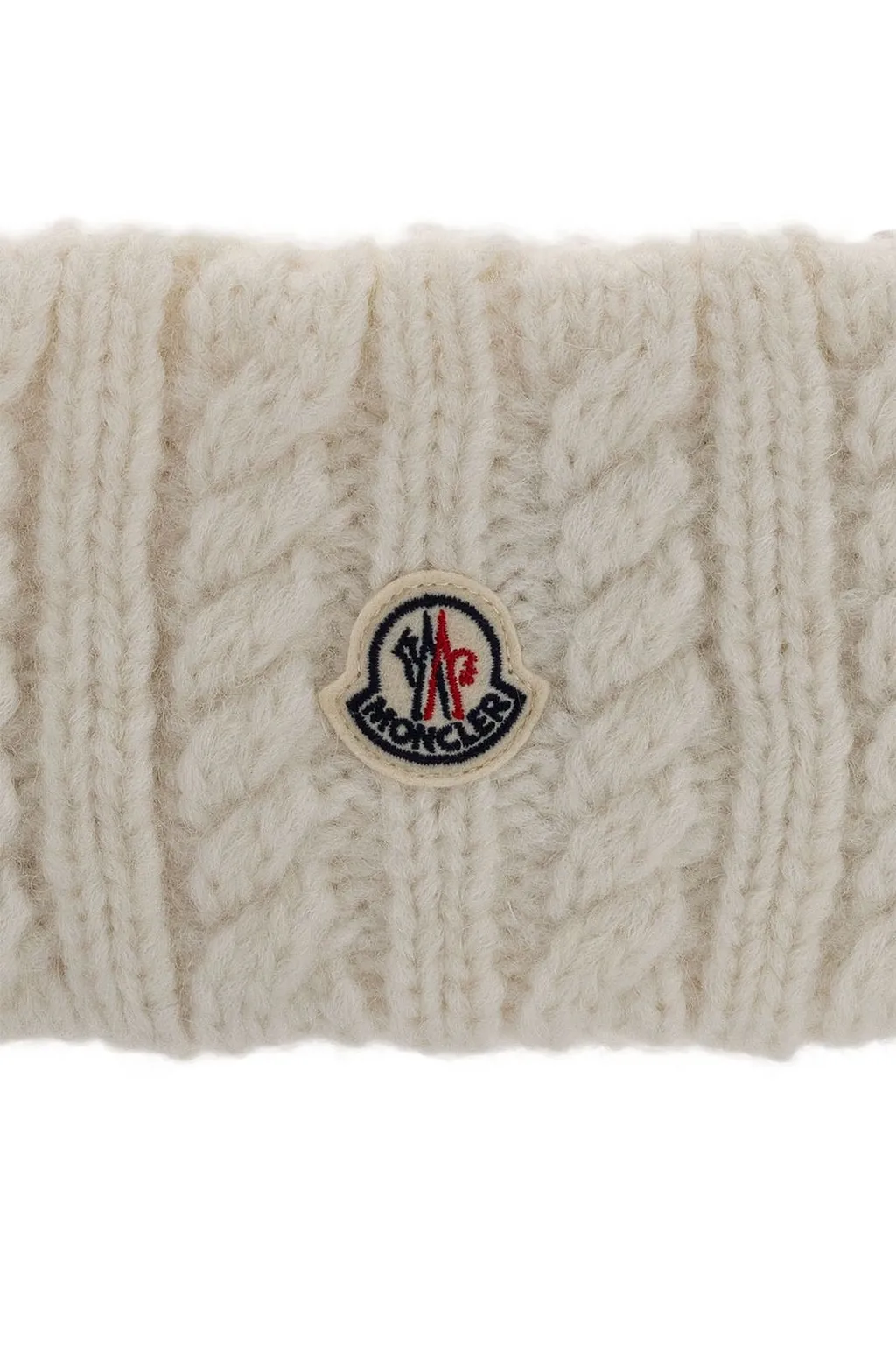 Moncler Cable Knitted Logo Headband