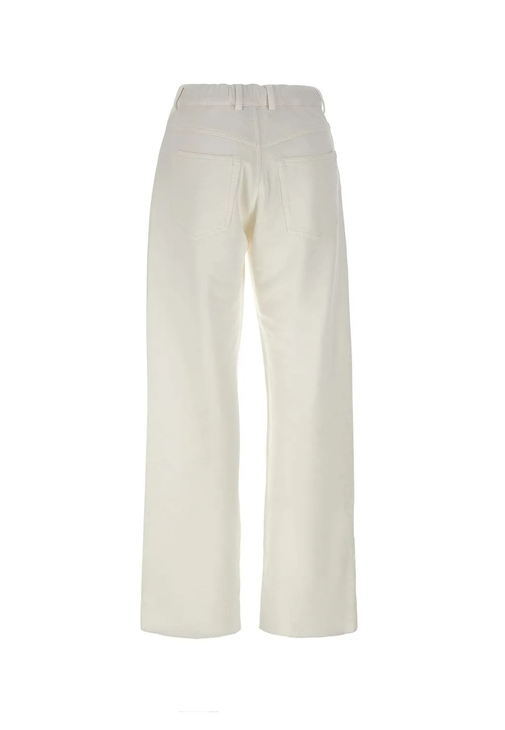 Mm6 Maison Margiela Raw-Cut Frayed Wide-Leg Trousers