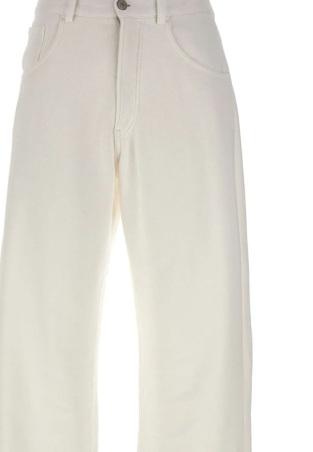 Mm6 Maison Margiela Raw-Cut Frayed Wide-Leg Trousers