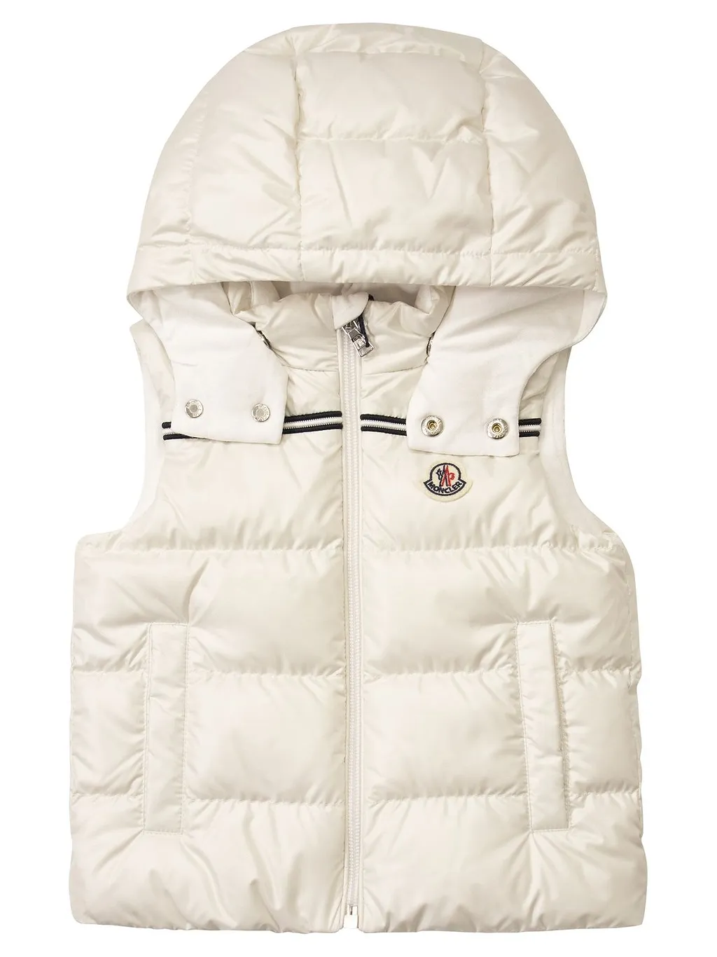 Moncler Enfant Logo Patch Zip-Up Padded Gilet