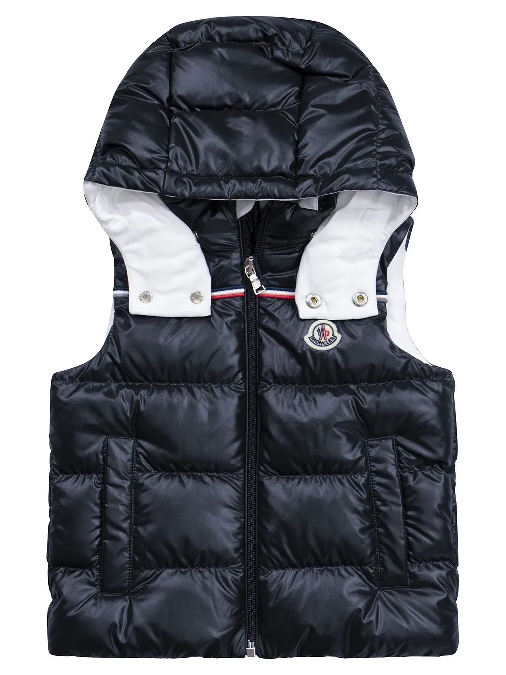 Moncler Enfant Logo Patch Zip-Up Padded Gilet