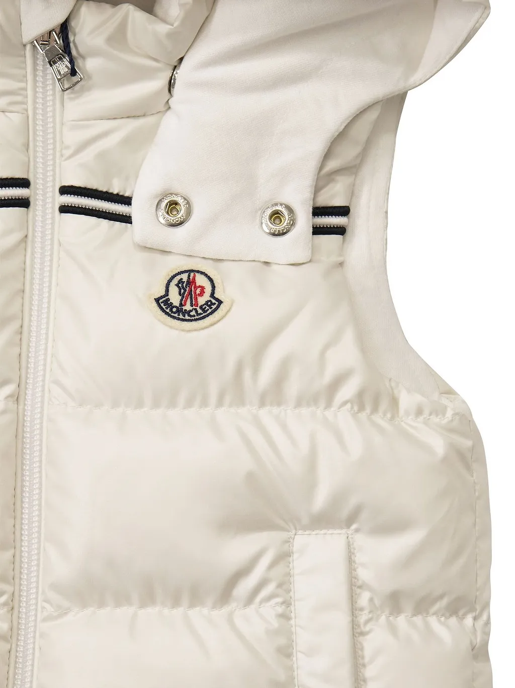 Moncler Enfant Logo Patch Zip-Up Padded Gilet