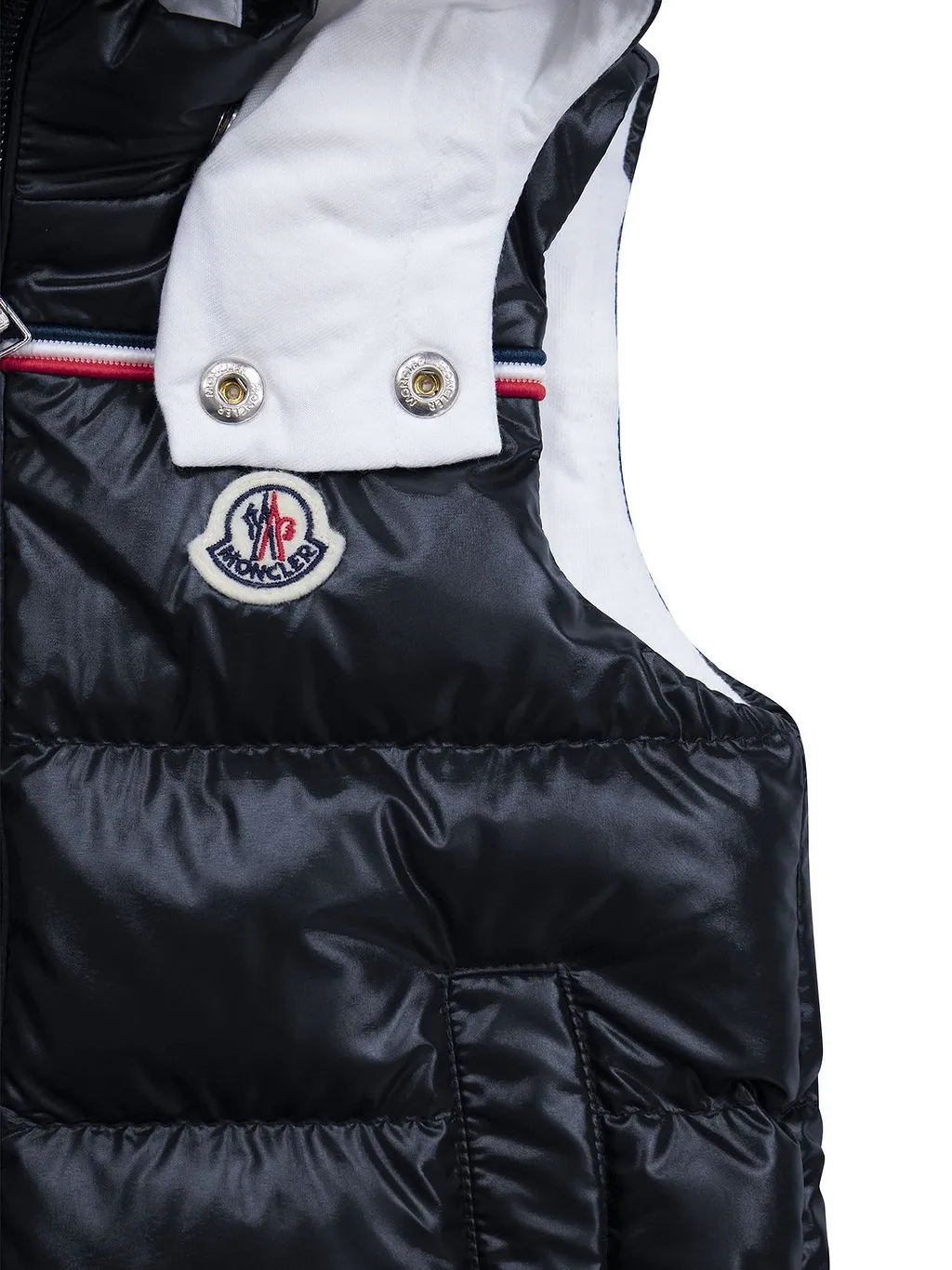 Moncler Enfant Logo Patch Zip-Up Padded Gilet